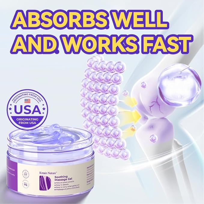 KREAIN Joint Pain Gel Purple Gel - Soothing Pain Massage Gel 100ml